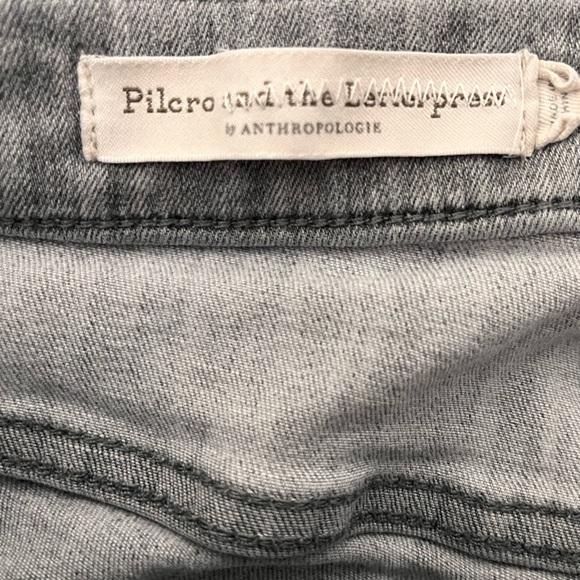 Anthropologie Pilco And The Letterpress Jeans Size 25 Gray Distressed High Waist - Picture 5 of 8